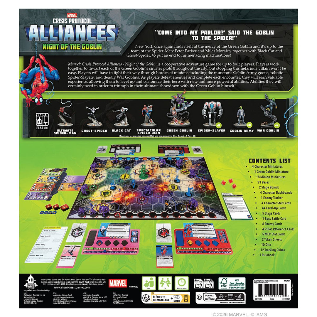 Marvel: Crisis Protocol Alliances – Night of the Goblin (VA) – contenu et détails du jeu