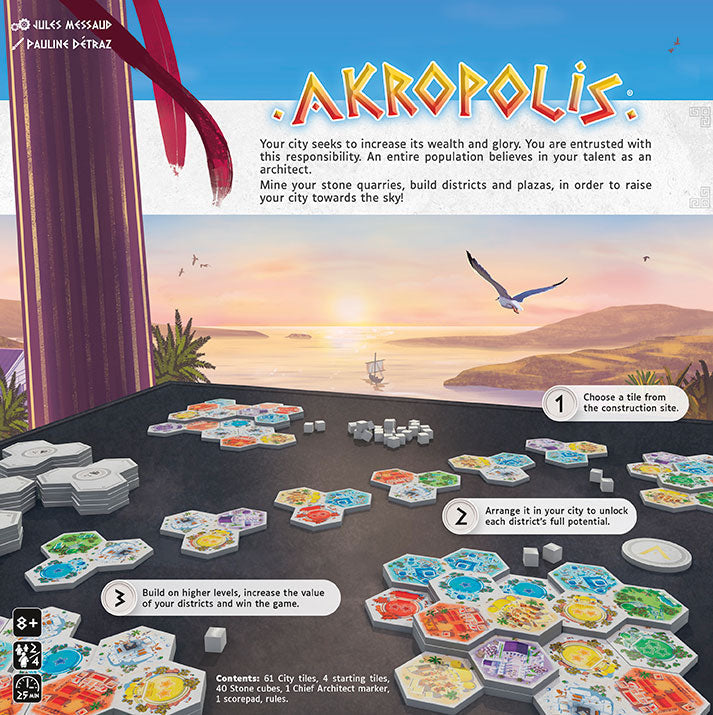 Akropolis – dos de la boîte