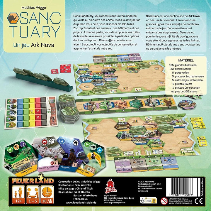Ark Nova : Sanctuary – verso de la boîte française