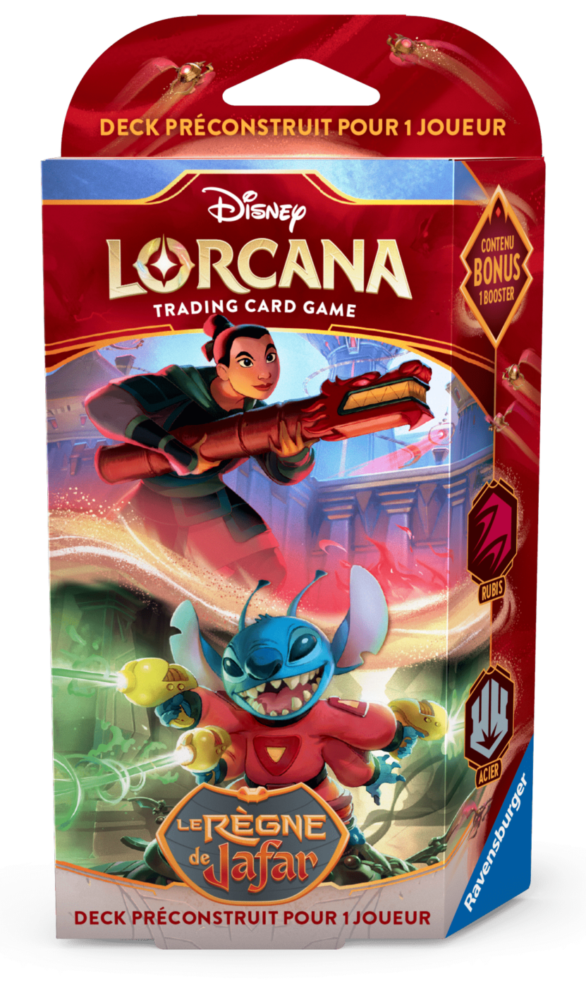 Disney Lorcana : Set 8 - Règne de Jafar - Deck de Démarrage : Rubis &amp; Acier