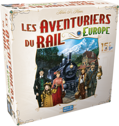 Les Aventuriers du Rail: Europe 15e Anniversaire  - Boîte imparfaite, jeu neuf (50%)