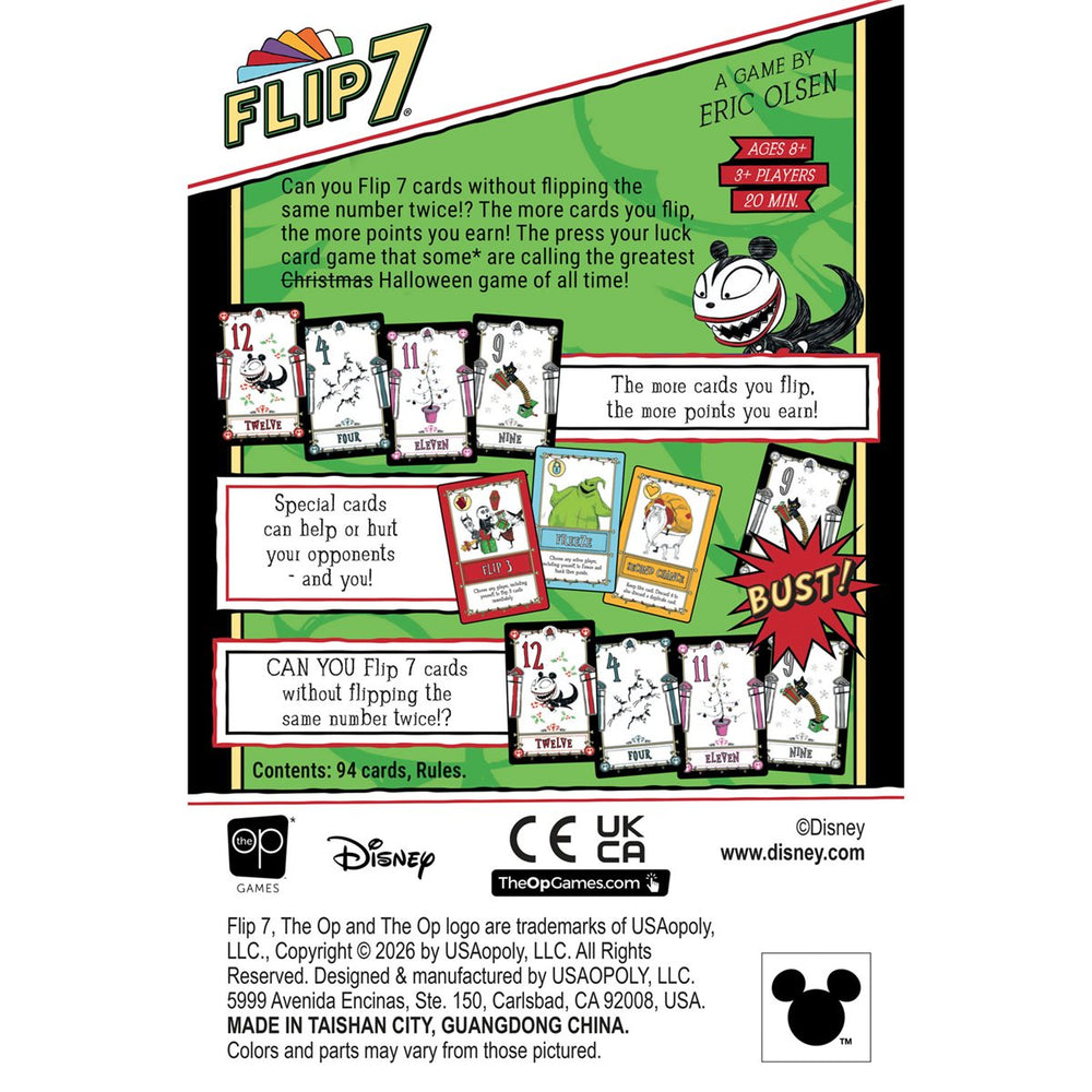 Flip 7: The Nightmare Before Christmas (VA) – contenu et détails du jeu