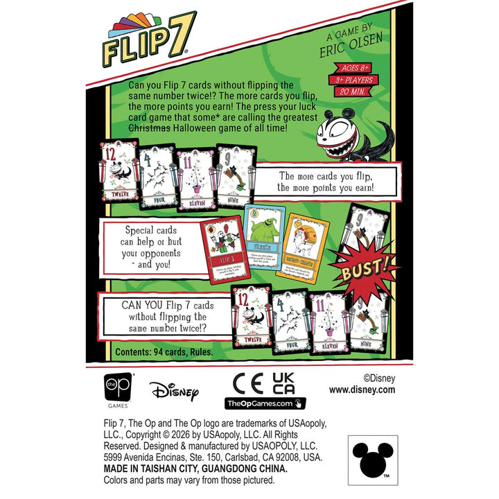 Flip 7: The Nightmare Before Christmas (VA) – contenu et détails du jeu