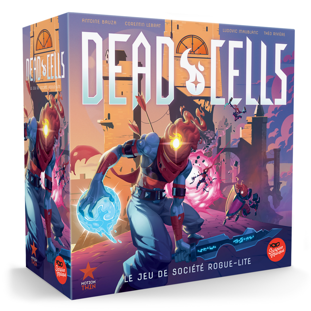 Dead Cells : Le Jeu de Société — boîte du jeu en perspective, côté gauche visible.