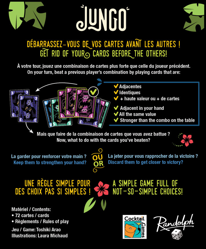 Jungo — dos de la boîte.