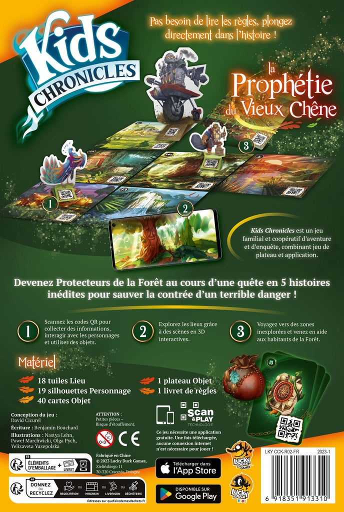 Kids Chronicles: Prophétie du Vieux Chêne — dos de la boîte.