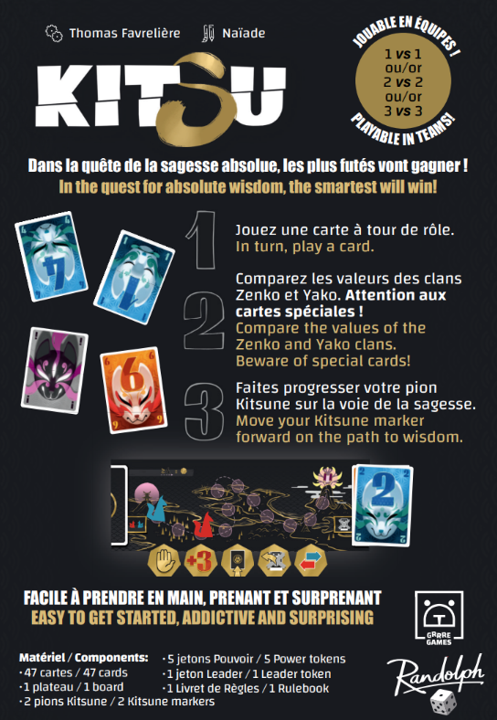Kitsu — dos de la boîte.