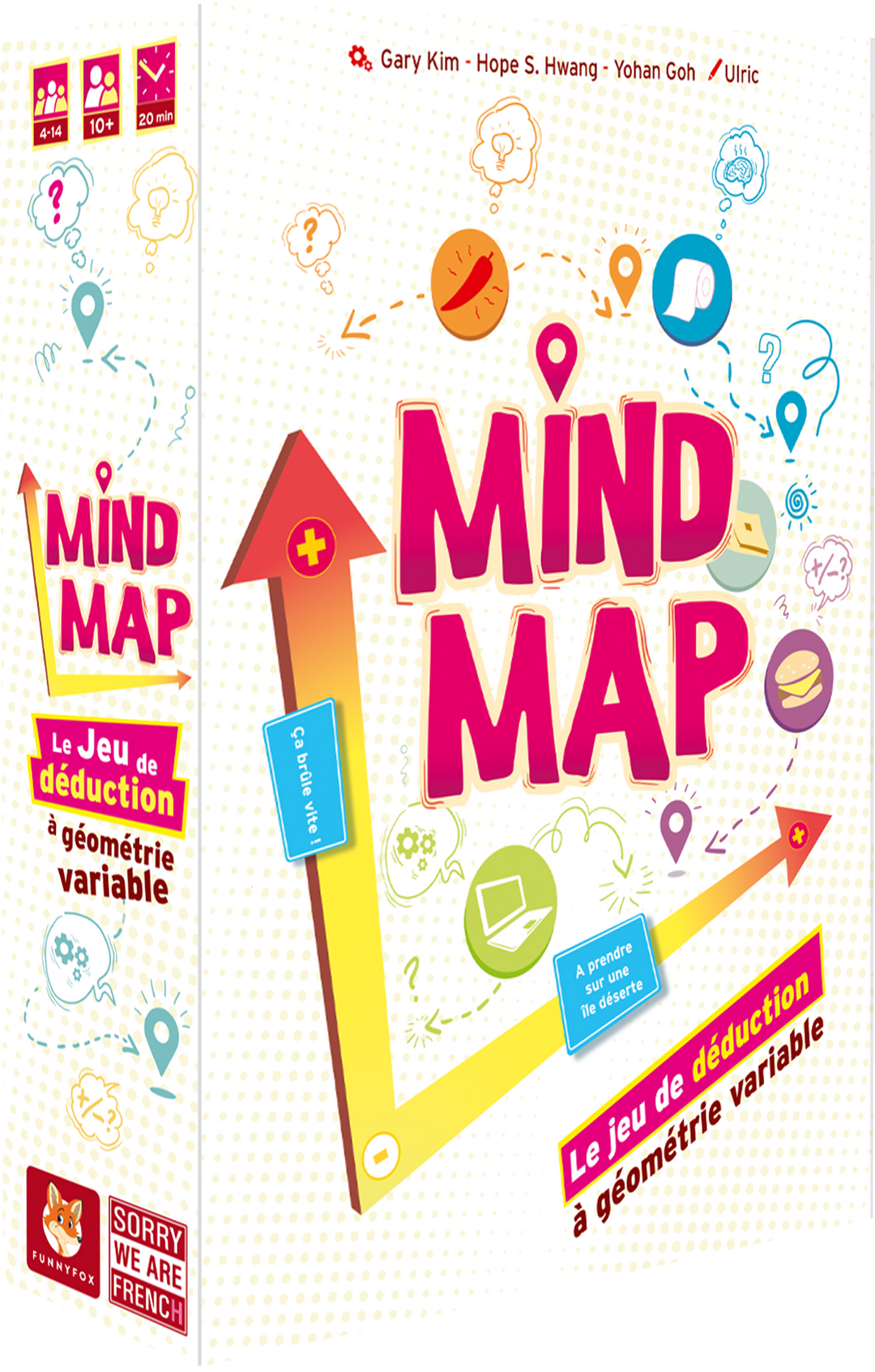Mind Map — boîte du jeu en perspective, côté gauche visible.