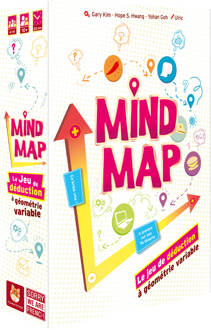 Mind Map — boîte du jeu en perspective, côté gauche visible.