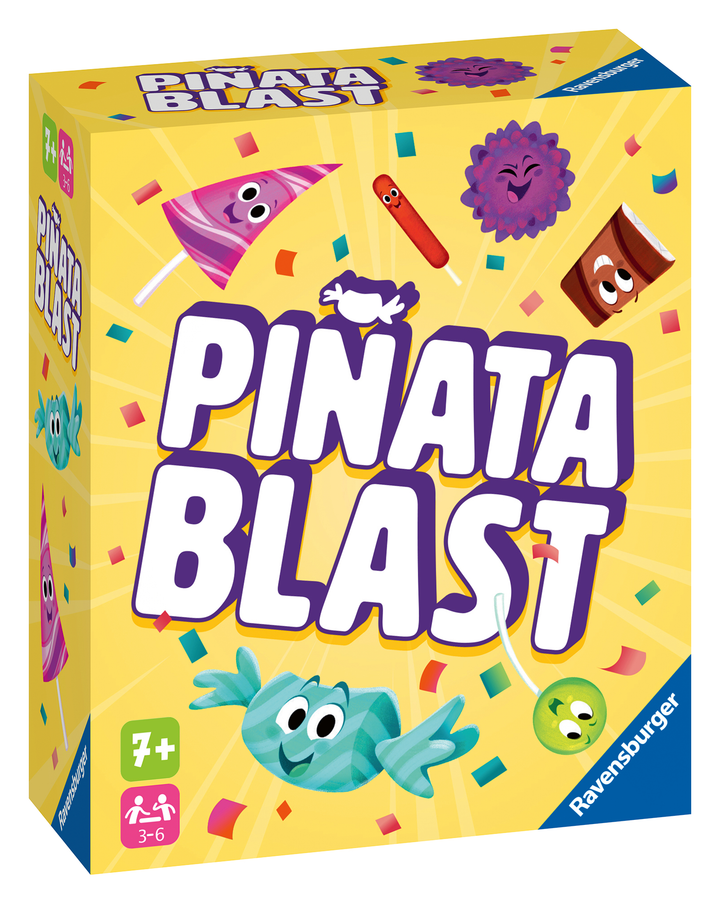 Pinata Blast — boîte du jeu en perspective, côté gauche visible.