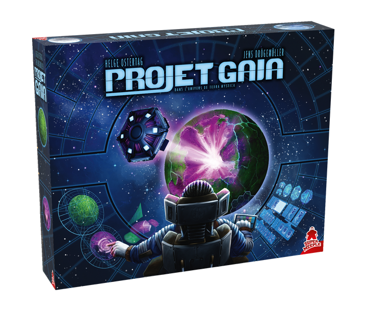 Projet Gaia — boîte du jeu en perspective, côté gauche visible.