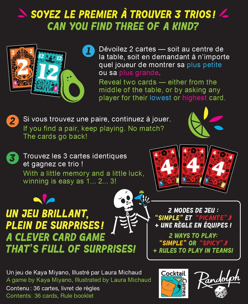 Trio — dos de la boîte.