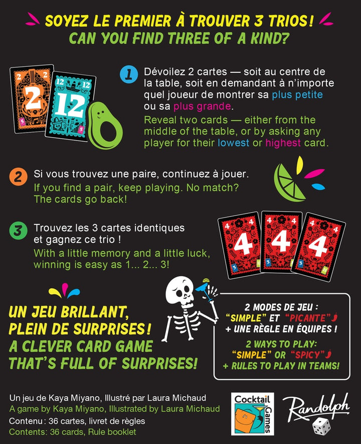 Trio — dos de la boîte.
