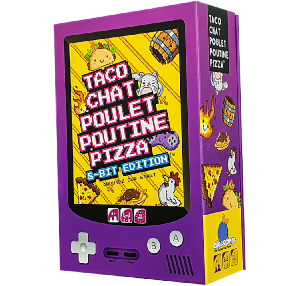 Taco Chat Poulet Poutine Pizza : Édition 8 bits — boîte inclinée